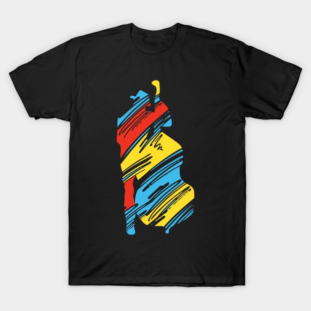 Colorful Fancy Bass Player T-Shirt by jazzworldquest